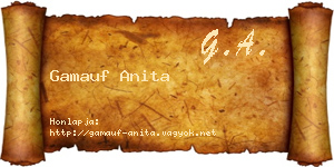 Gamauf Anita névjegykártya